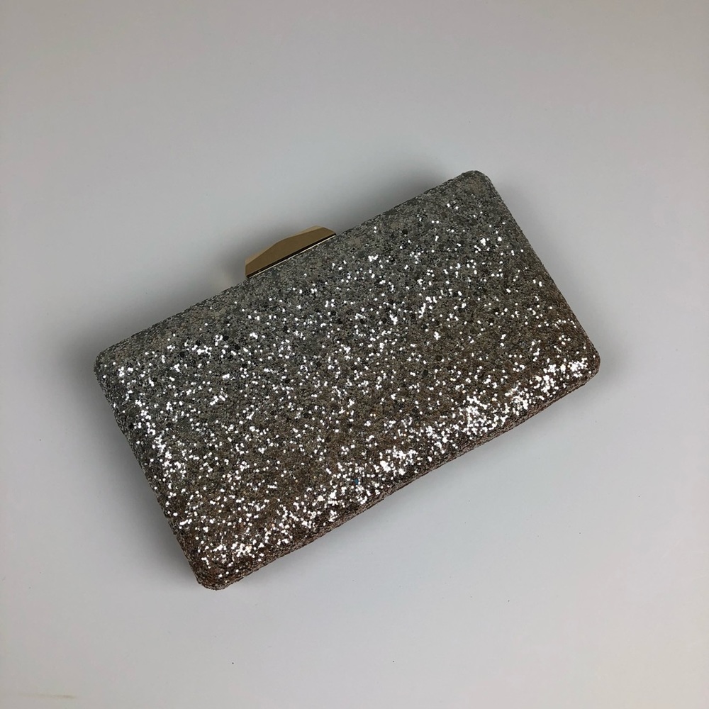 Silver & Gold Glitter Clutch
